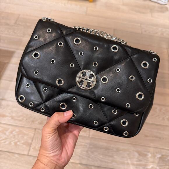 Tory Burch Willa Small Shoulder Bag 175931 Black $695 - Picture 1 of 9